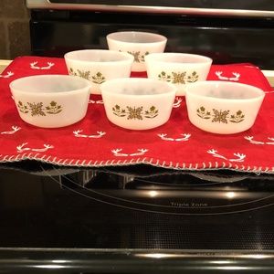 Anchor Hocking - Set of 6 Meadow Green Ramekins